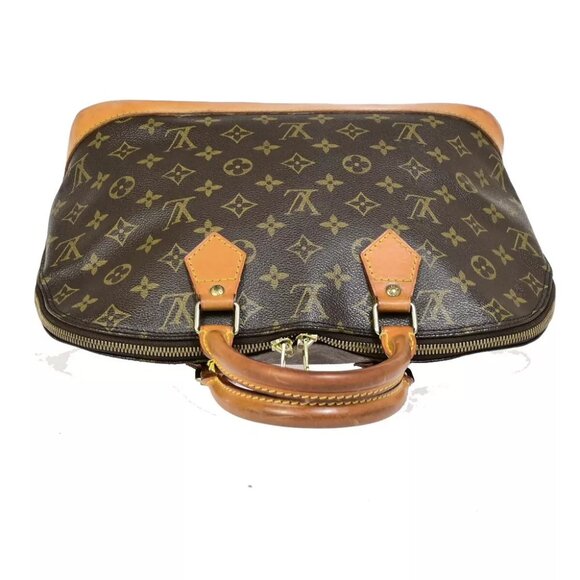 LOUIS VUITTON LV Logo Alma Hand Bag Monogram Leather Brown France - Picture 4 of 7